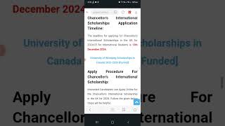 Chancellors International Scholarships in UK 20252026 Fully Funded [upl. by Novello781]