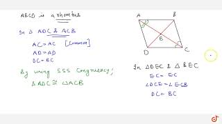 quotShow that the diagonals of a rhombus bisect each other at right anglesquot [upl. by Lhamaj]