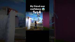 My friend over confidence 😱1v4 🤯 para Samsung A30 A40 A50 A60 shorts freefire gaming 1v4clutch [upl. by Sral]