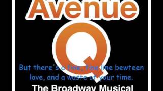 Avenue Q  Theres a Fine Fine Line Lyrics [upl. by Hardman]