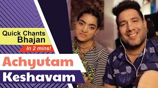 Quick Chants 02  Achyutam Keshavam Krishna Duet on Guitar  Madhavas Rock Band [upl. by Papagena]