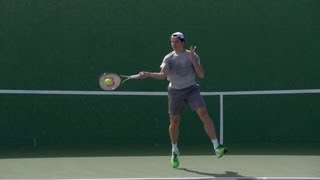 Milos Raonic Forehand and Backhand In Super Slow Motion  Indian Wells 2013  BNP Paribas Open [upl. by Airtap]