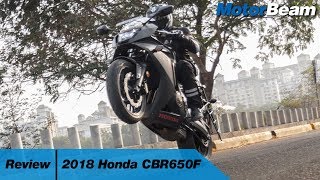 2018 Honda CBR650F Review – Fast Not Furious  MotorBeam [upl. by Ahtekal]