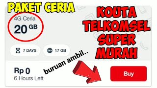 PAKET 20GB 4G CERIA TELKOMSEL  2020 [upl. by Neelhsa863]