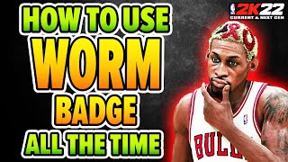 Get all rebounds using WORM Badge How to activate it all the time in NBA 2K22 Next Gen [upl. by Aroved]