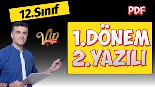 12sınıf Matematik 1dönem 2yazılı soruları Vip Yayınları PDF [upl. by Nallek]