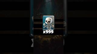 Skeletons x999 💀 clasher gaming clashing supercell clash [upl. by Bekha]