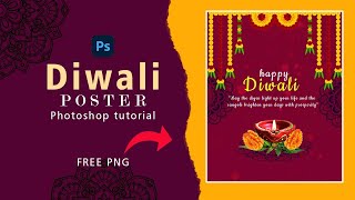 Diwali Poster Design In Photoshop For Social Media  creative Diwali Poster Design 2024 [upl. by Dusa]