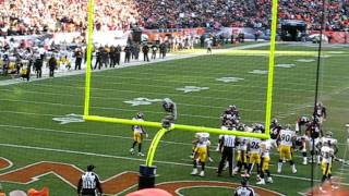 DENVER BRONCOS Tim Tebow rushing for a touchdown against the Pittsburgh Steelers in playoffs 2012 [upl. by Allegna]