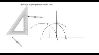 Costruzione del pentagono dato il lato [upl. by Karina600]