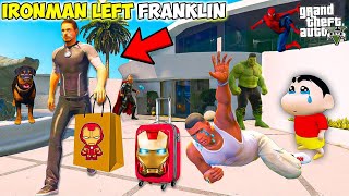 Iron Man Left Franklin amp Shin chan amp Avengers and Los Santos in GTA 5 in Telugu [upl. by Dolloff]