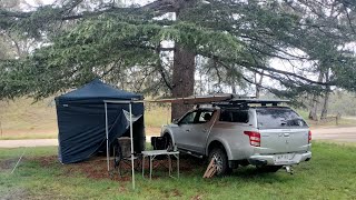 Relaxing and free Camping in the rain at Warburtons BridgeVictoriaAustralia find old silver coins [upl. by Anitneuq]