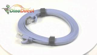 Cat6a Flat Lan Cable RJ45 8p8c To RJ45 8p8c 3m from Dinodirectcom [upl. by Annotahs]