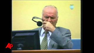 Raw Video Defiant Mladic Thrown Out of Court [upl. by Nailil158]