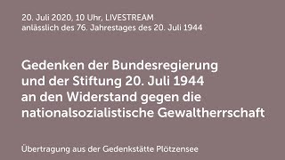 Gedenken der Bundesregierung und der Stiftung 20 Juli 1944 [upl. by Rehpotsirhcnhoj]