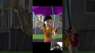 Squid Game Makeup Harley Quinn Cut Wooden Bridge Troll Miss T and Neighbor shortsvideo [upl. by Ynohtnanhoj]