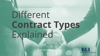 Types of Contracts • Different Contracts Explained [upl. by Rebm]