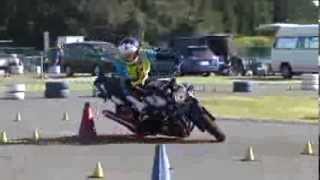 2013 10 13 Moto Gymkhana JAPAN 蘇我氏選手 CB1300SF heat 2 [upl. by Oloap]