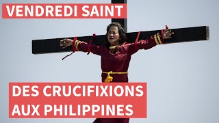 Vendredi saint jour de crucifixion pour des fidèles philippins  AFP News [upl. by Eniamrahs]