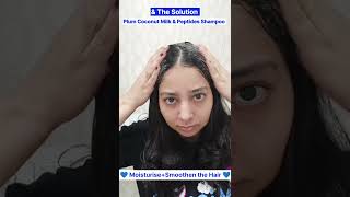 Plum goodness Coconut milk amp Peptides shampoo review plumgoodness shampoo roughhair dryhair ad [upl. by Eddi]