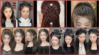 new hairstyle korean girl  tutorial hairstyle korean  latast hairstyle [upl. by Anitahs93]