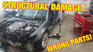 Rebuilding a salvage Audi RS6 PART 2 [upl. by Aray823]