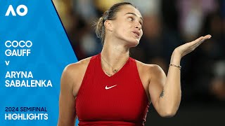 Coco Gauff v Aryna Sabalenka Highlights  Australian Open 2024 Semifinal [upl. by Marasco]