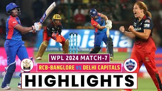 RCB vs DC Highlights 2024  WPL Highlights 2024  DC vs RCB WPL Highlights 2024  RCB vs DC WPL 2024 [upl. by Claman742]