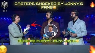 Crowd Chants JonnyJonny 💛 Casters Shocked By Fans Support  We miss you Jonathan🥹🫶🏻Bgmi [upl. by Anidem]