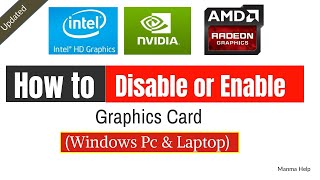 How to Disable or Enable Onboard Graphics Card in PcLaptop Step by Step [upl. by Deron]