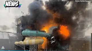 Explosion im Freizeitpark  Wasserpark steht in Flammen  Großbrand in Liseberg  Ride Review NEWS [upl. by Arrait163]