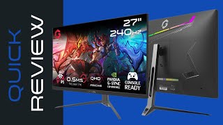 GAMEON GOES27QHD240IPS 2K 27quot Gaming Monitor  UNBOX amp REVIEW [upl. by Mareah]