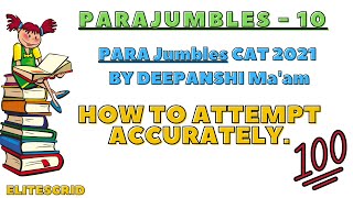 Parajumbles Practice for CAT  ElitesGrid  Video 10 [upl. by Ahsitauq]