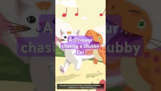 Dinosaur Chases Chubby Cats cat cute catlover gingercat pets ytshorts cutecatshorts [upl. by Mallin]