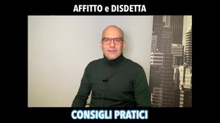 Affitto come gestire la disdetta del contratto [upl. by Drahnreb]