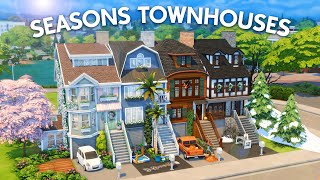 Seasons Townhouses 🌷☀️ 🍂❄️  The Sims 4 Speed Build [upl. by Romilda]