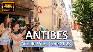 Antibes France • Summer Walk • Côte dAzur • June 16 2023 • Virtual Tour 4K [upl. by Odravde994]