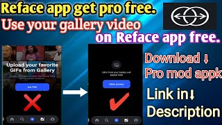 Get pro free Reaface। Use your gallery video on Reface app free।Reface changing editing [upl. by Stanhope]