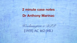 Woolmington v DPP Presumption of innocence [upl. by Granniah]