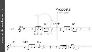 Proposta ♪ Roberto Carlos  Partitura [upl. by Eityak736]