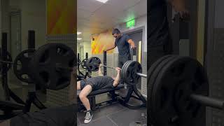 145kg Bench Press Reps Warm Up powerlifting strong fitness [upl. by Soelch]