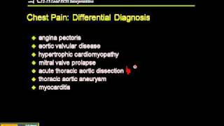 1215 Lead ECG Diferrential Diagnosis for Chest Pain [upl. by Ayet]