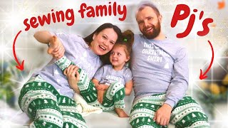 How I made holiday pajamas for my ENTIRE family in 1 day [upl. by Neelyad]