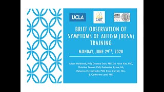 Brief Observation of Symptoms of Autism BOSA Training by Dr Catherine Lords Lab at UCLA CART [upl. by Timothy]