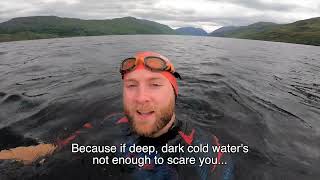 Deepest swim in Britain 310m of Loch Mòrar below me [upl. by Harvard]