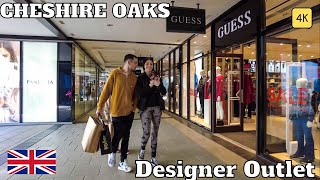 CHESHIRE OAKS Designer Outlet VILLAGE Walk Tour ENGLAND United Kindom UK 4k [upl. by Rich]