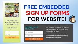 How To Add FREE MailChimp Signup and Popup Forms Into WordPress [upl. by Dina]