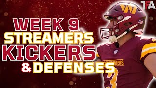 Week 9 Defenses DST amp Kicker Streaming Options  2024 Fantasy Football [upl. by Einnel]