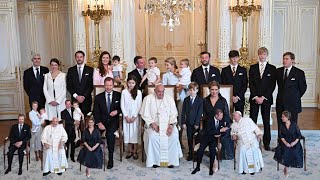 Papa Francisco visita família grãoducal do Luxemburgo [upl. by Amsa]