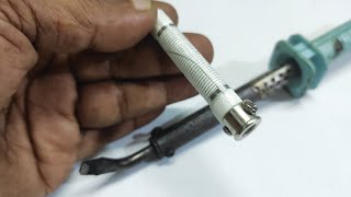 How to Rewire a Soldering Iron  Soldering Iron coil Repair at home  Hot Iron fix without cost [upl. by Rysler]